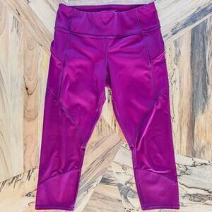 Athleta, Contender Mesh Capri Legging, Pockets, Fuschia, Running, Women's Medium